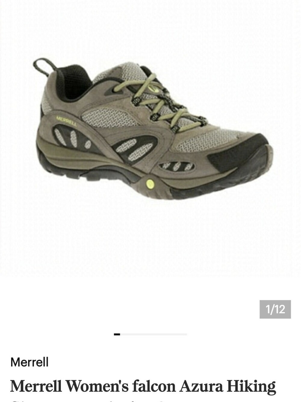Merrell Women's falcon Azura Hiking Shoes, women's size 6
